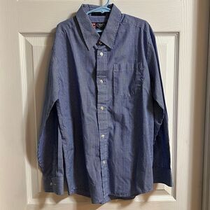 Chaps size 12 blue & white dress shirt.